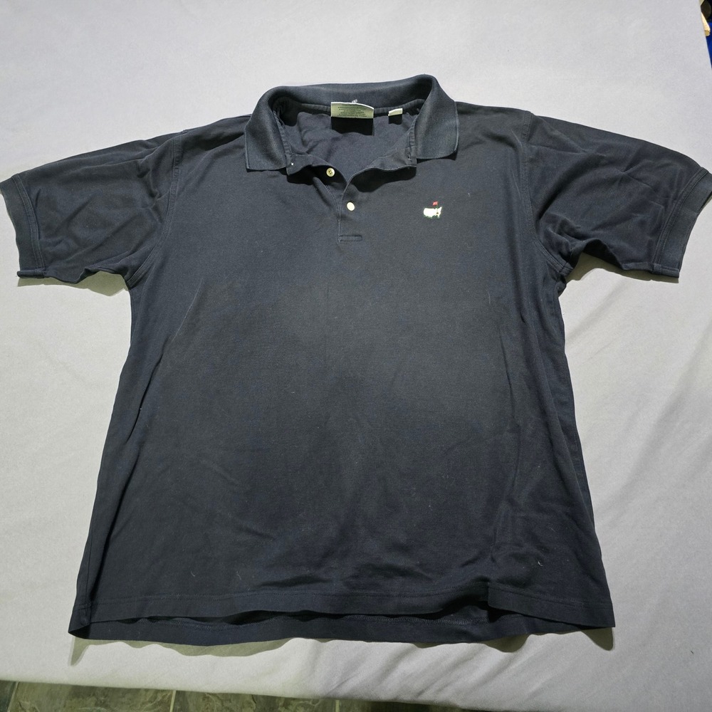 Augusta National Golf Shop Polo Mens XL black Masters Tournament Mercerized